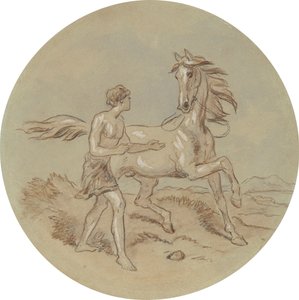 Venüs ve Adonis'i gösteren bir dizi plaka için on sekiz tasarımdan biri by Hablot Knight Browne