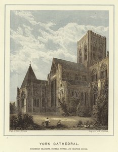 York Katedrali, kuzey transept, merkez kule ve bölüm evi by Hablot Knight Browne