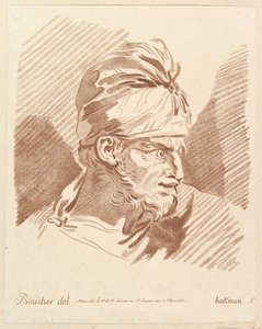 Türbanlı Bir Adamın Başı, 18. yüzyılın ortalarından sonlarına kadar. by Hakman