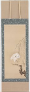 Balıkçıl ve söğüt, Edo dönemi, 17. yüzyıl sonu - 18. yüzyıl başı. by Hanabusa Itcho