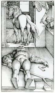 Uyuyan Damat ve Büyücü by Hans (after) Baldung Grien