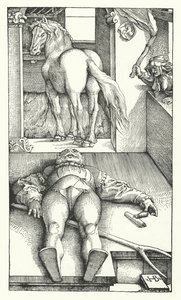 Büyülü Damat (gravür) by Hans (after) Baldung Grien