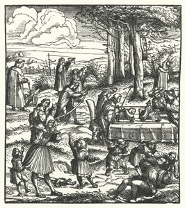 Avusturya Arşidükü Maximilian, oyun arkadaşlarıyla çocukken (gravür) by Hans (after) Burgkmair