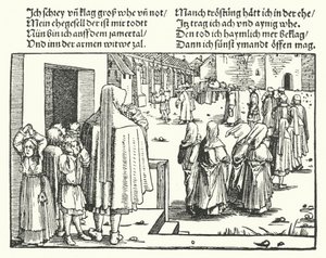 Aile Reisinin Cenazesi (gravür) by Hans (after) Burgkmair