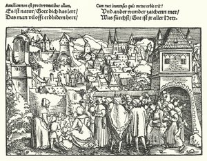 Deprem (gravür) by Hans (after) Burgkmair