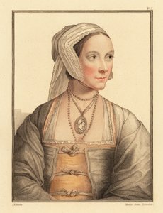 Cicely, Sir Thomas More'un kızı. ,1812 (gravür) by Hans (after) Holbein the Younger