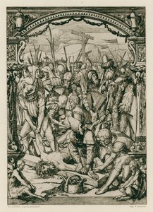 İsa Mesih, çarmıha gerilmiş (gravür) by Hans (after) Holbein the Younger