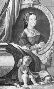 Jacobus Houbraken tarafından oyulmuş Catherine Howard portresi (gravür)
