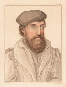 Bilinmeyen bir adamın portresi, Kral Henry VIII mahkemesi, c. 1532., 1812 (gravür) by Hans (after) Holbein the Younger