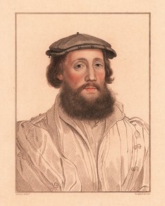 Bilinmeyen bir adamın portresi, Kral Henry VIII mahkemesi, c. 1532., 1812 (gravür) by Hans (after) Holbein the Younger