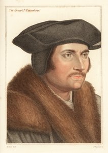 Sir Thomas More, Kral VIII. Henry'nin Şansölyesi, 1812 (gravür) by Hans (after) Holbein the Younger