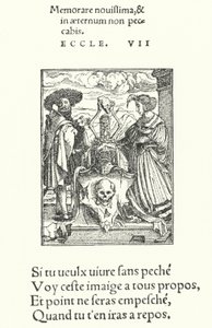 Alegorik Ölüm Rozeti (gravür) by Hans (after) Holbein the Younger