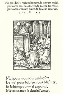Preacher (gravür) by Hans (after) Holbein the Younger