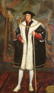 Thomas Howard, Üçüncü Norfolk Dükü, Jartiyer Yakalı (tuval üzerine yağlı boya) by Hans (after) Holbein the Younger