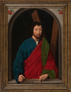 St. Andrew, c.1491-1519 (panel üzerine yağ) by Hans (after) Memling