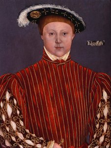 """""Portrait Of Edward VI (1537-1553) İngiltere Kralı"" Hans Holbein Çemberinin Tablosu Genç by Hans (circle of) Holbein the Younger