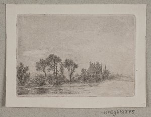 Su kenarında ağaçlarla dolu manzara by Hans Anton Thiele