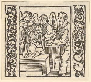 Masada Hizmet Eden Melekler, Speculum Passionis'ten bir örnek, 1507, 1507. by Hans Baldung