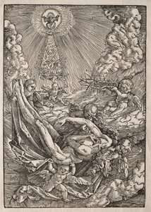 Melekler Tarafından Cennete Taşınan İsa, c. 1515-1517. by Hans Baldung
