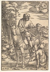 At Sırtında Aziz Martin, 15-16. Yüzyıl. by Hans Baldung