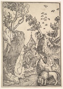 Çölde Aziz Jerome, yaklaşık. 1511. by Hans Baldung