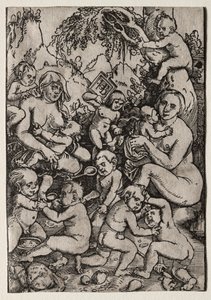 İki Anne. by Hans Baldung