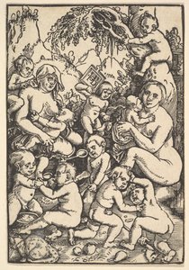 Çocuklu İki Anne Die Kinderaue, yak. 1512. by Hans Baldung