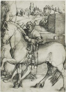 Damat Bir Atı Dizginliyor by Hans Baldung Grien