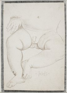 Küçük bir çocuğun midesi, kucağı, bacağı ve bir eli bilezikli by Hans Baldung Grien
