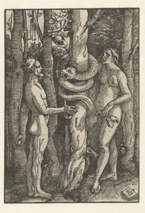 Yılan Günaha ile Adem ve Havva by Hans Baldung Grien