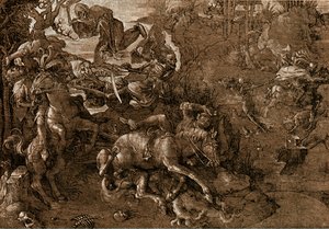 Ölümle Şövalyeler Savaşı by Hans Baldung Grien