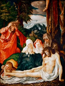 "" Lamentation sur la mort du christ "" (Mesih Üzerine Ağıt) Peinture de Hans Baldung, dit Grien (Baldung Grien) (1484-1545) by Hans Baldung Grien