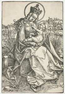 Madonna ve Çocuk Çimenli Bir Bankta by Hans Baldung Grien