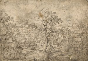 İbrahim ve Meleklerle Manzara, 1567 by Hans Bol