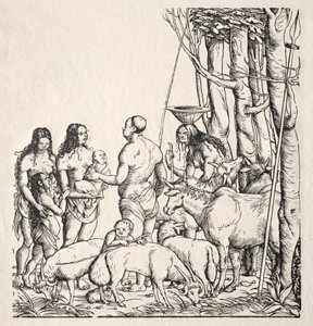 Sürü ile Hottentots by Hans Burgkmair