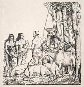 Sürü ile Hottentots. by Hans Burgkmair