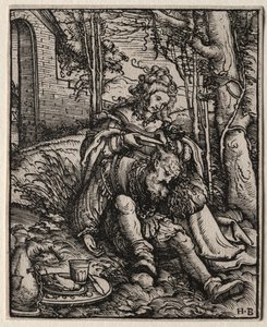 Samson ve Delilah, 1519. by Hans Burgkmair