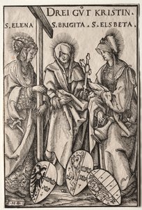 Üç Hıristiyan Kahraman: Aziz Helen, Bridget ve Elizabeth. by Hans Burgkmair
