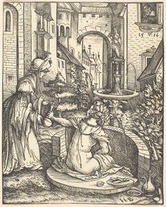 Bathsheba Hamamında by Hans Burgkmair I