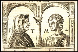 Petrarch ve Laura, yaklaşık 1545.