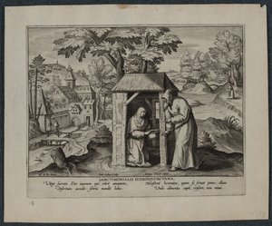 Kutsal Jerome. by Hans Collaert