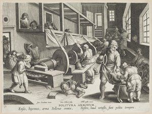 Politura Armorum (Parlatma Kolları), Nova Reperta (Modern Keşifler) serisinden levha 17, c.1588 (döşemiş kağıt üzerine gravür)