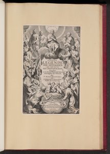 Pedro de Ribadineira ve Heribert Rosweyde, Generale Legende der Heylighen için Başlık Sayfası by Hans Collaert the Younger after Sir Peter Paul Rubens