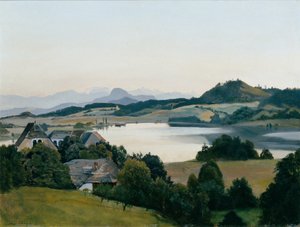 Karintiya manzarası (Ulrichsberg ile Kraiger Gölü) by Hans Frank