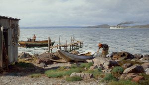 Resimde başlık yazılmamış by Hans Gude