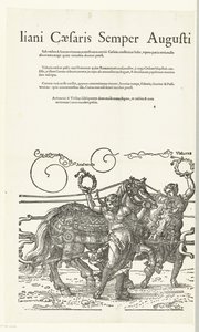 Triomfwagen van keizer Maximiliaan I Kopieën naar Dürers Triomfwagen voor keizer Maximiliaan I (seri başlığı) Triumphalis hic Currus Ad Honorem Invictiss. Ve En Şanlı Prens D. Maximilianus Caesaris Semper Augustus, Ve Albertus aracılığıyla by Hans Guldenmund