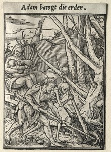 Ölüm Dansı: Adam Toprağı Sürerken. by Hans Holbein