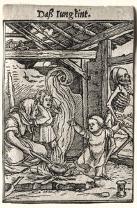 Ölüm Dansı: Çocuk, c. 1526. by Hans Holbein