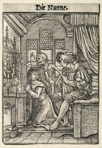 Ölüm Dansı: Rahibe by Hans Holbein