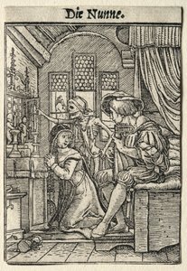 Ölüm Dansı: Rahibe. by Hans Holbein
